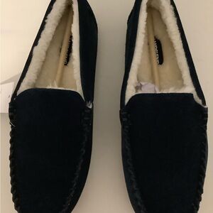 Lands End Slippers Navy Blue